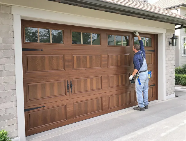 Custom garage door showcase by Wrentham Garage Door Repair in Wrentham