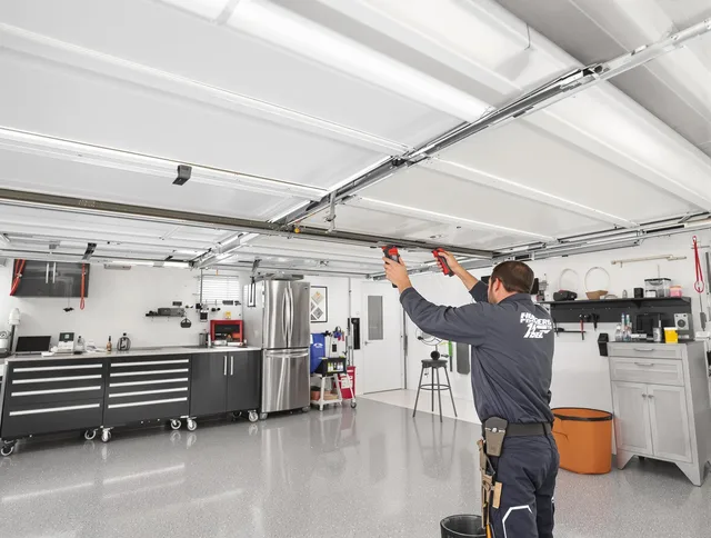 Overhead garage door repair service by Wrentham Garage Door Repair in Wrentham