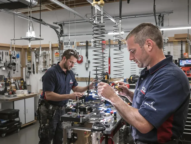 Garage door spring repair service by Wrentham Garage Door Repair in Wrentham